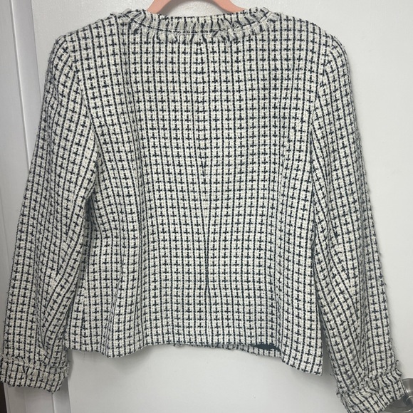 26. Apostrophe Women's Cream/Black/Tan
Tweed lined Blazer Jacket, Zip up, Sz 16 - Picture 9 of 12